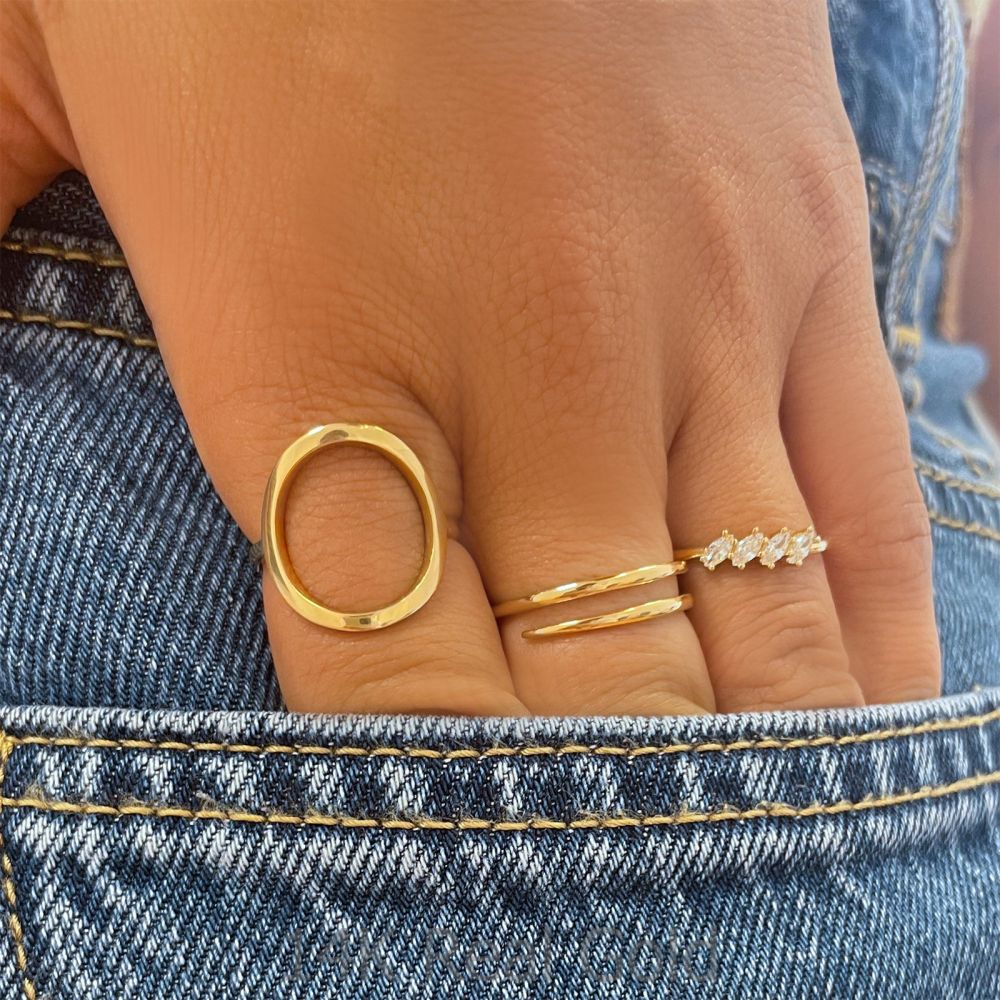 gold rings | 14K Yellow Gold Rings - Smooth Spiral