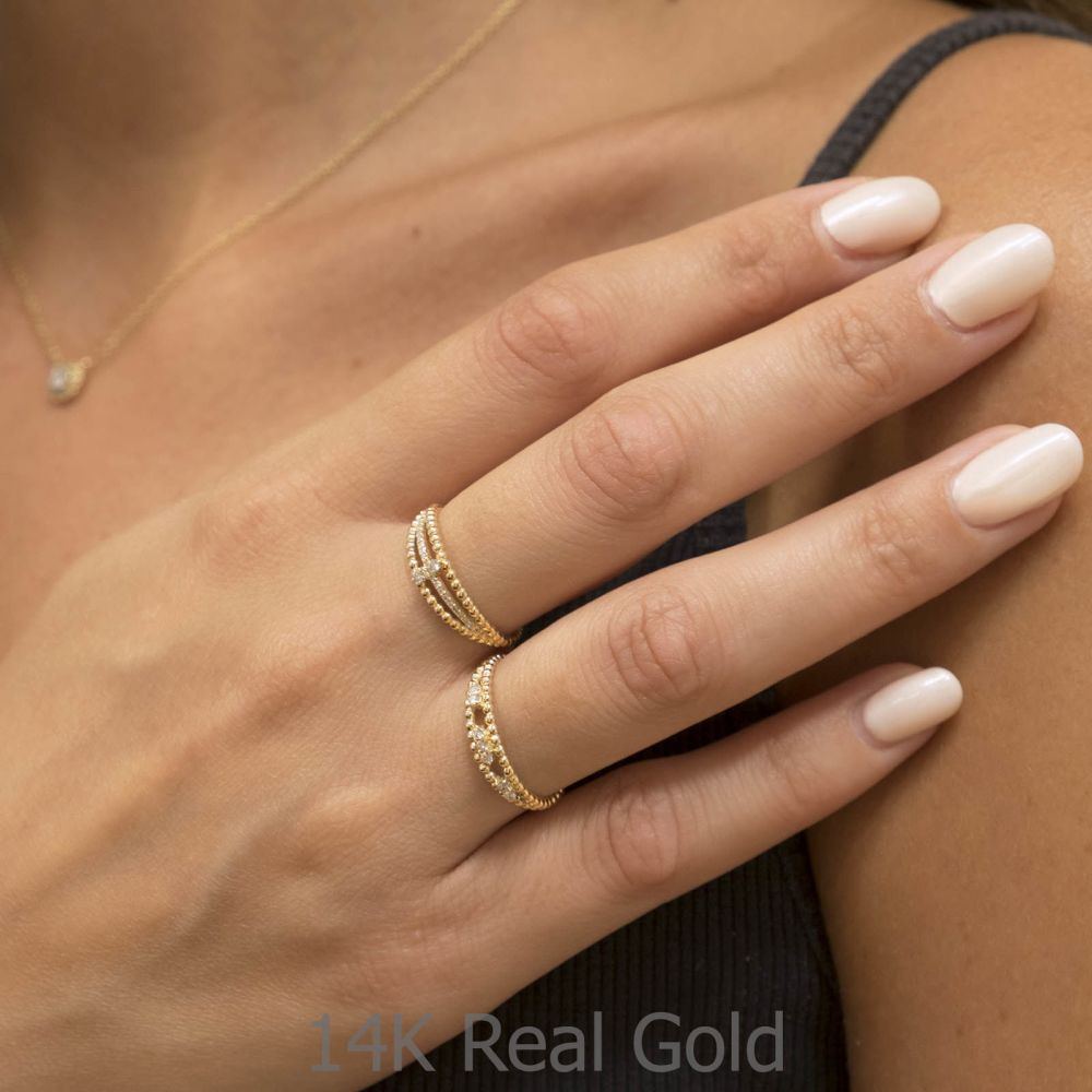 Diamond Jewelry | 14K Yellow Gold Rings - Destine