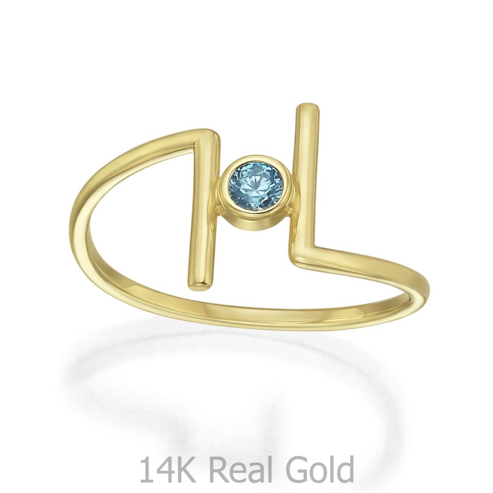 gold rings | 14K Yellow Gold Rings - Blue Rhine