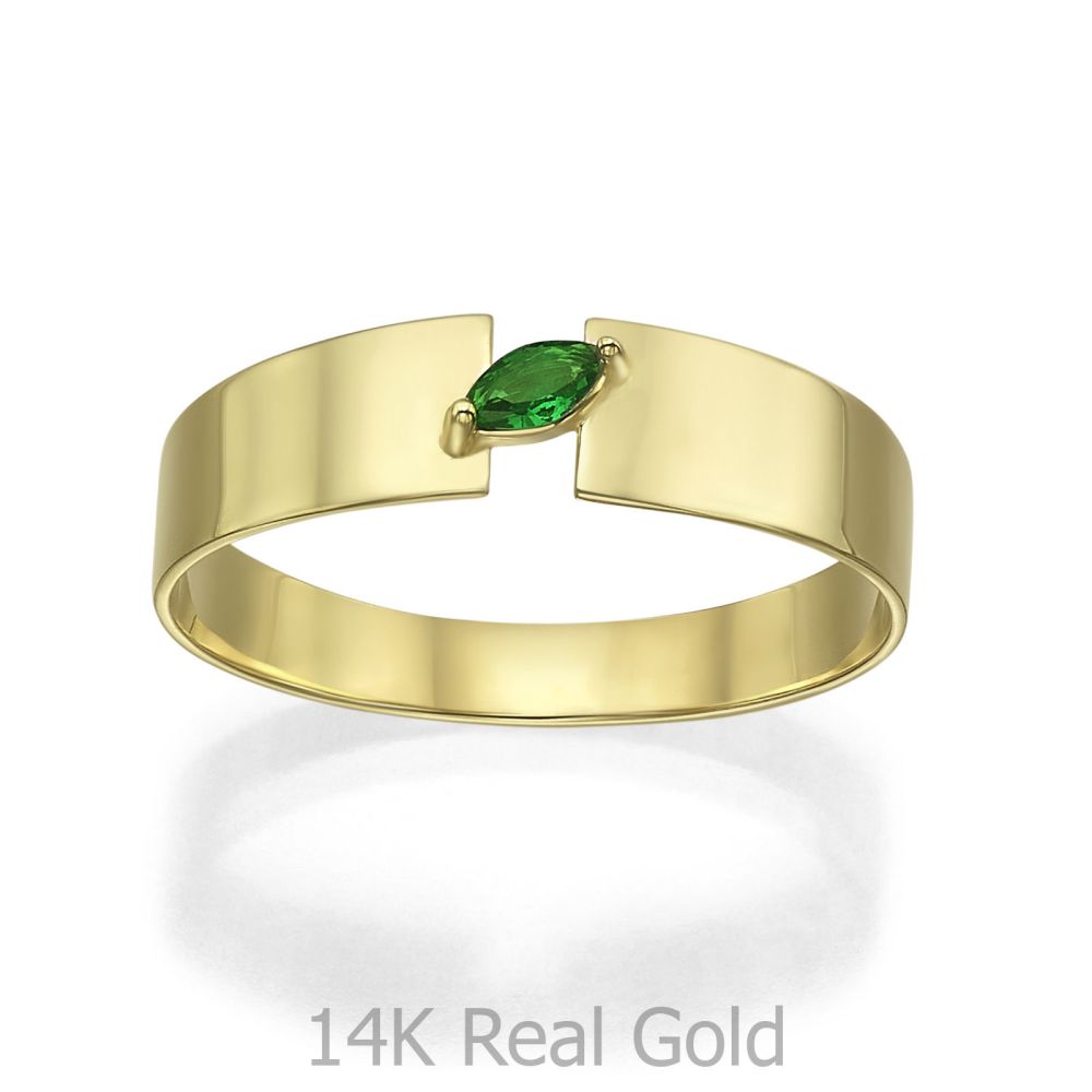 gold rings | 14K Yellow Gold Rings - Leaf