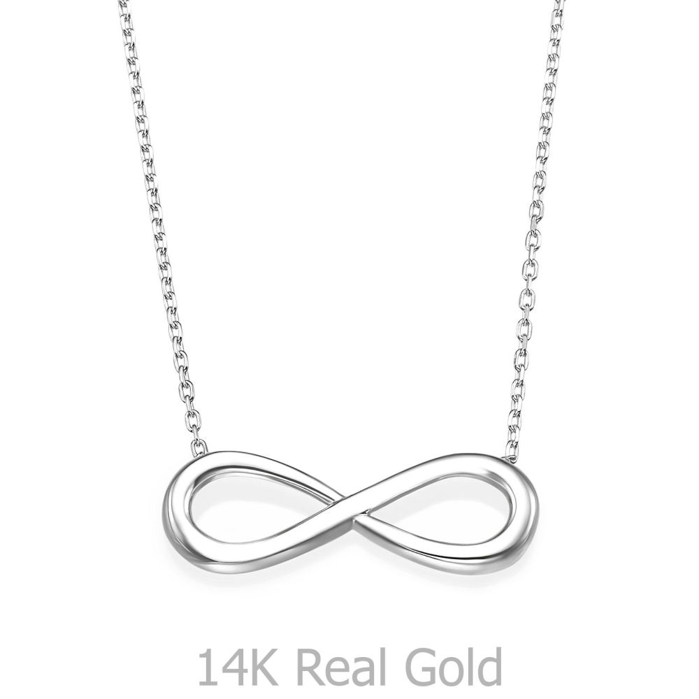 Women’s Gold Jewelry | 14k White  gold women's pendant - Infinity