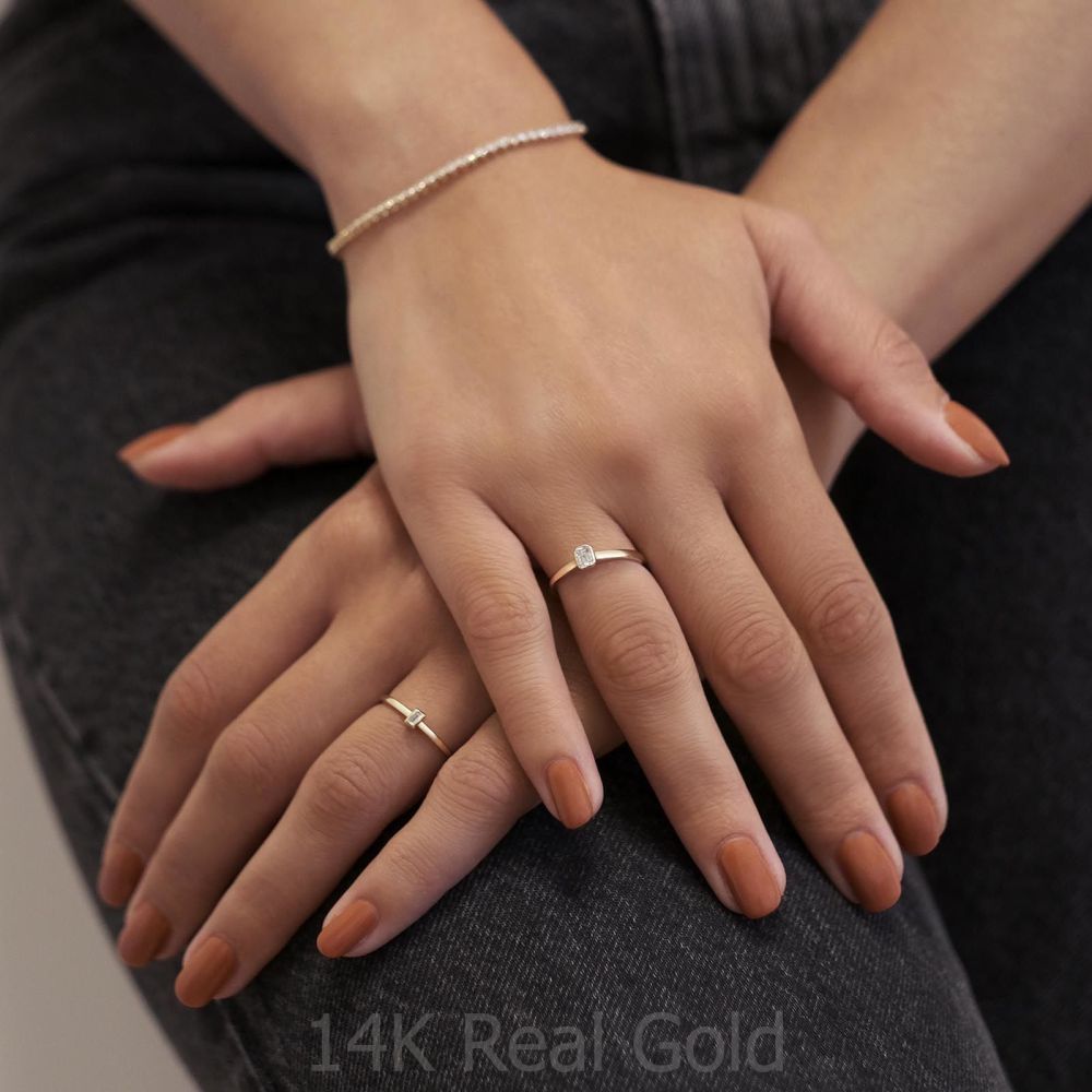 Diamond Jewelry | 14K Yellow Gold Diamond Ring - Skyy