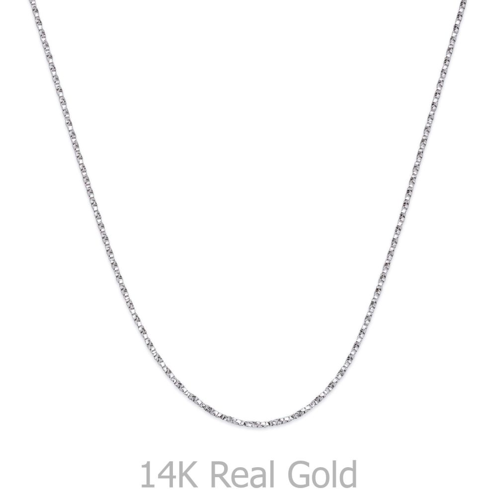 Women’s Gold Jewelry | Pendant and Necklace in 14K White Gold - Two Drop Hearts
