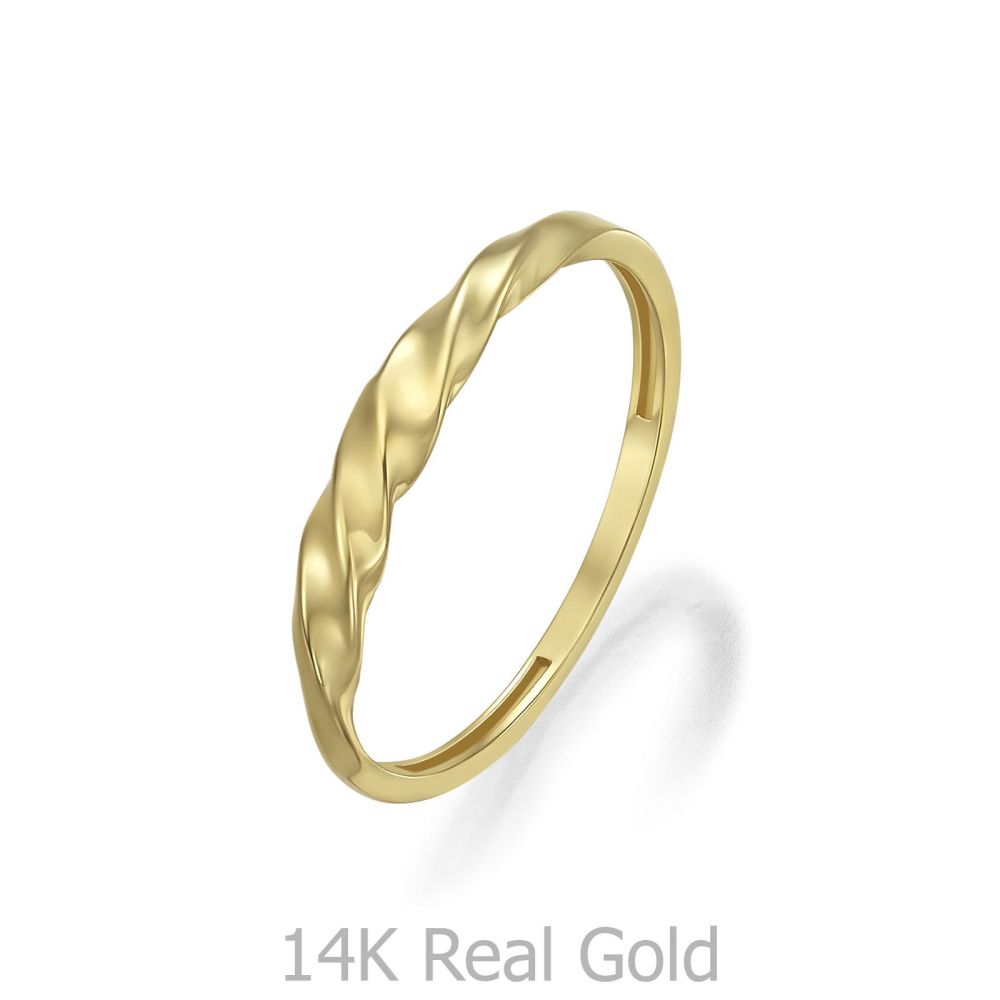 gold rings | 14K Yellow Gold Rings - Wind