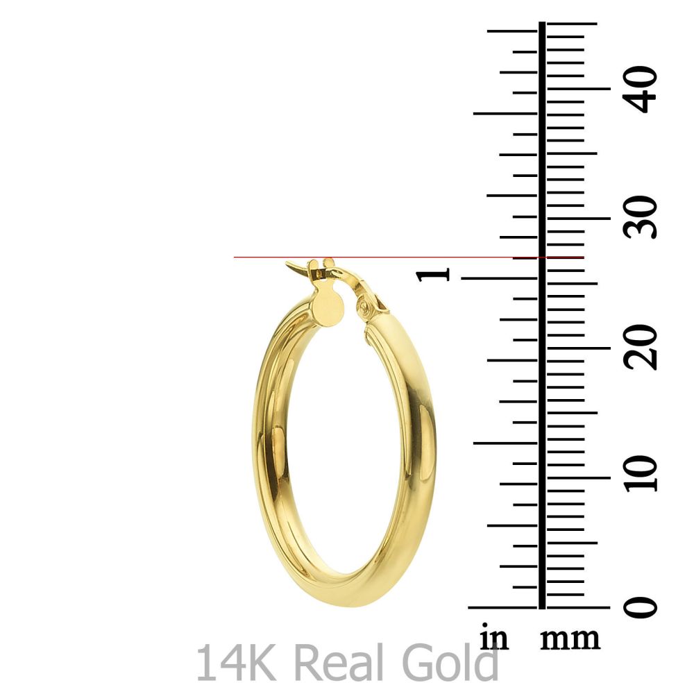 Women’s Gold Jewelry | 14K White Gold Women's Earrings - M (thin)
