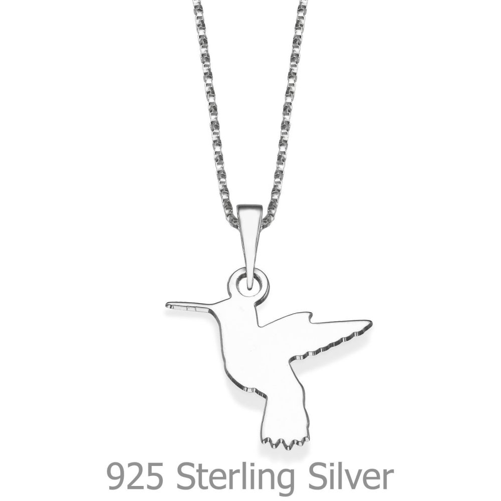 Girl's Jewelry | Pendant and Necklace in 925 Sterling Silver - Hummingbird