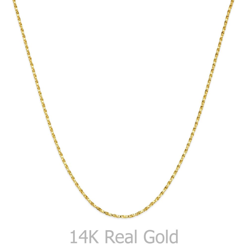 Women’s Gold Jewelry | Pendant and Necklace in 14K Yellow Gold - Golden Cube