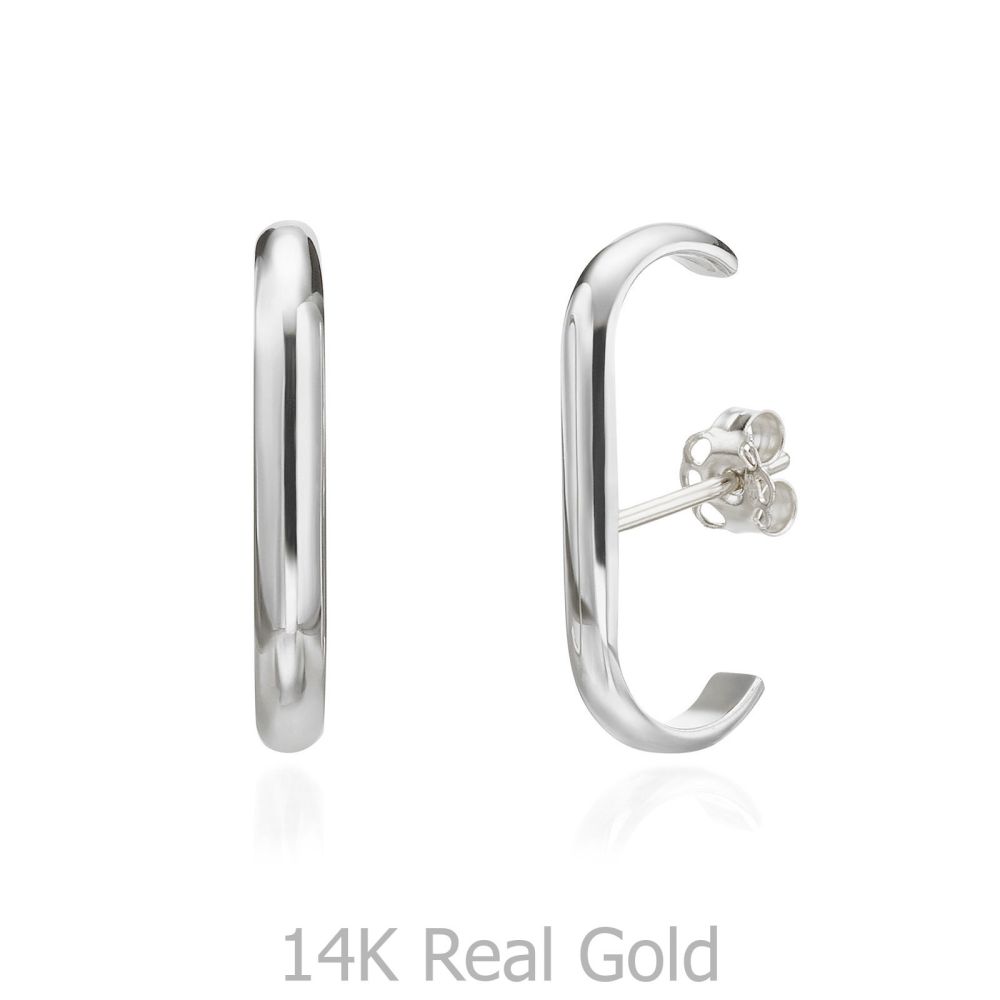 Women’s Gold Jewelry | 14K White Gold Women's Earrings - Sunshine