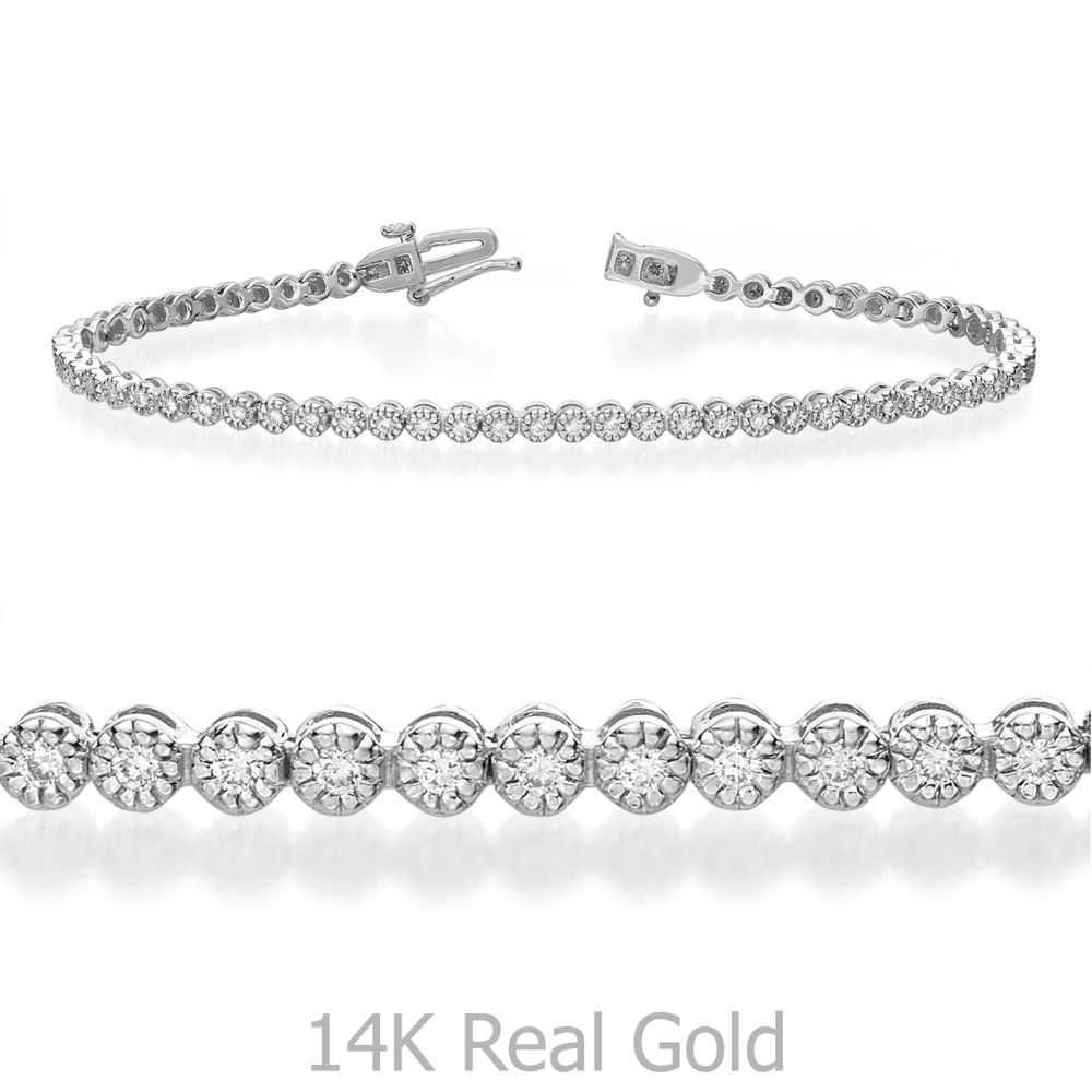 Diamond Jewelry | Diamond Tennis Bracelet in 14K White Gold - Charlotte