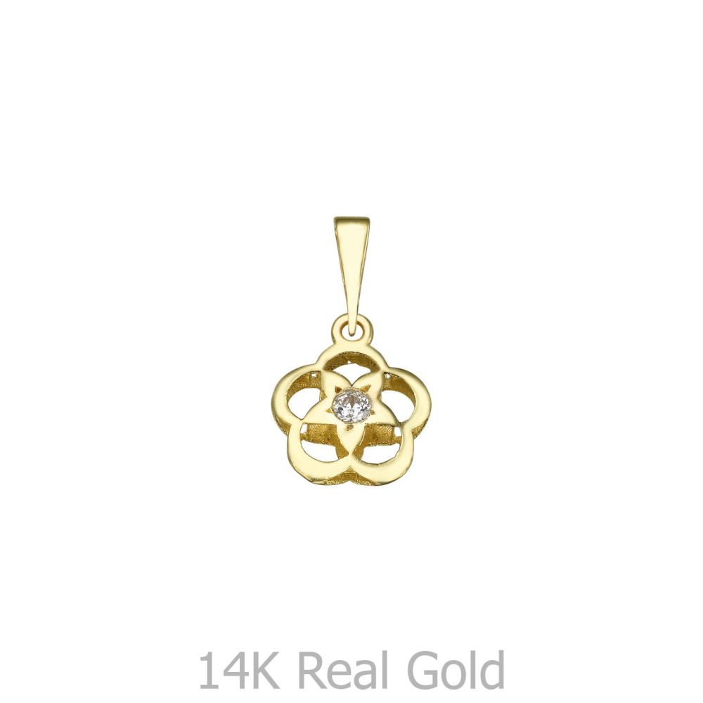 Women’s Gold Jewelry | Gold Pendant - Flower of Stachys