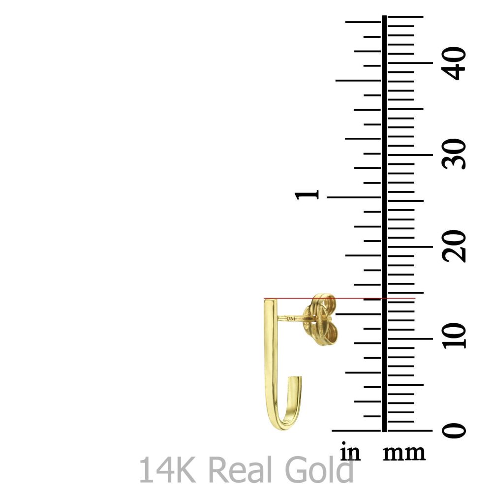 Women’s Gold Jewelry | 14K Yellow Gold Women's Earrings - Golden Curve