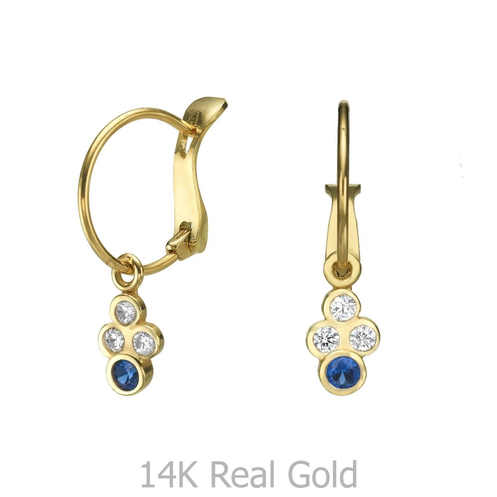 Girl's Jewelry | Hoop Earrings in14K Yellow Gold - Circles of Sophia