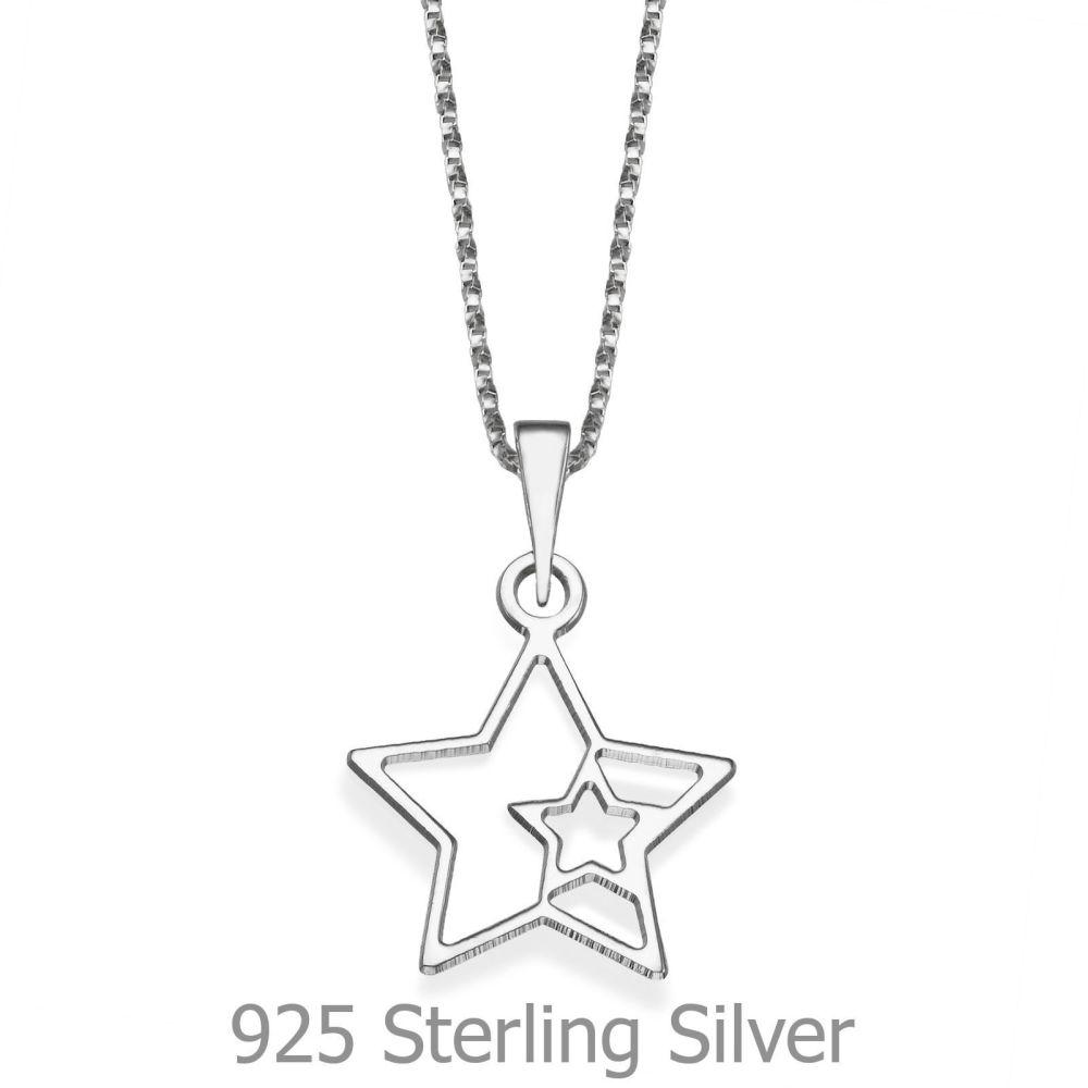 Girl's Jewelry | Pendant and Necklace in 925 Sterling Silver - A Star is Born