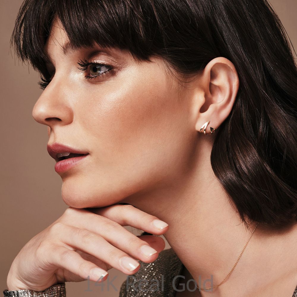 Women’s Gold Jewelry | 14K White Gold Women's Earrings - Flame & Fire