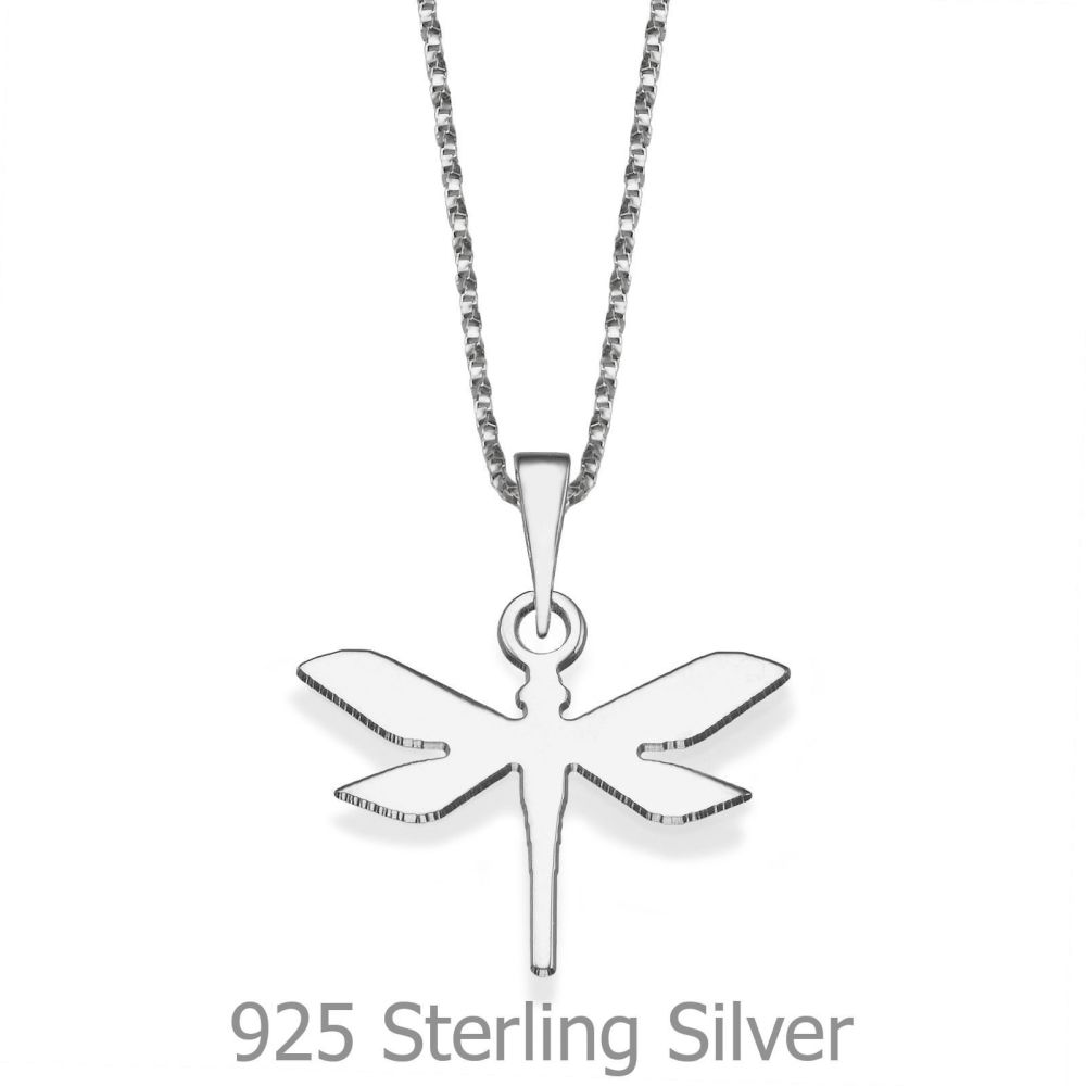 Girl's Jewelry | Pendant and Necklace in 925 Sterling Silver - Dragon Fly