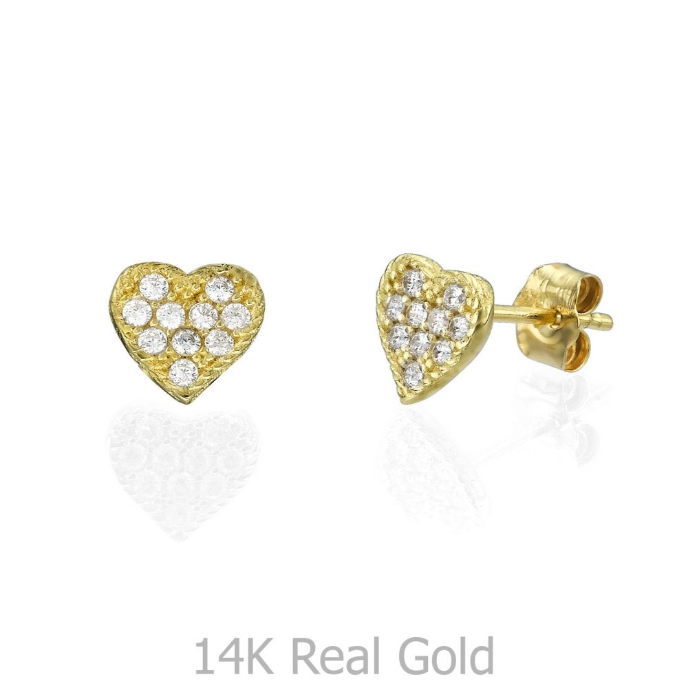 Women’s Gold Jewelry | Gold Stud Earrings - Heart of Delight