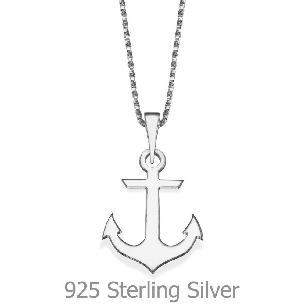Girl's Jewelry | Pendant and Necklace in 925 Sterling Silver - Silver Anchor