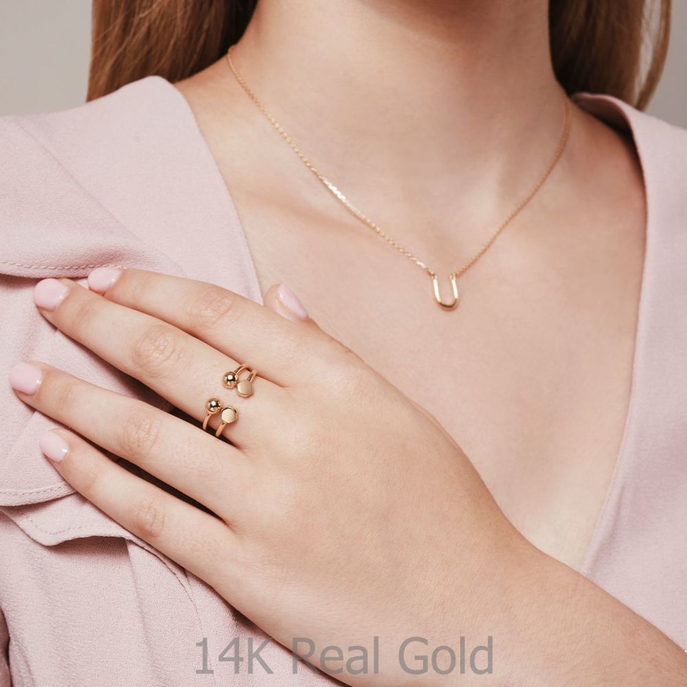 Women’s Gold Jewelry | Open Ring in Yellow Gold - Golden Circles