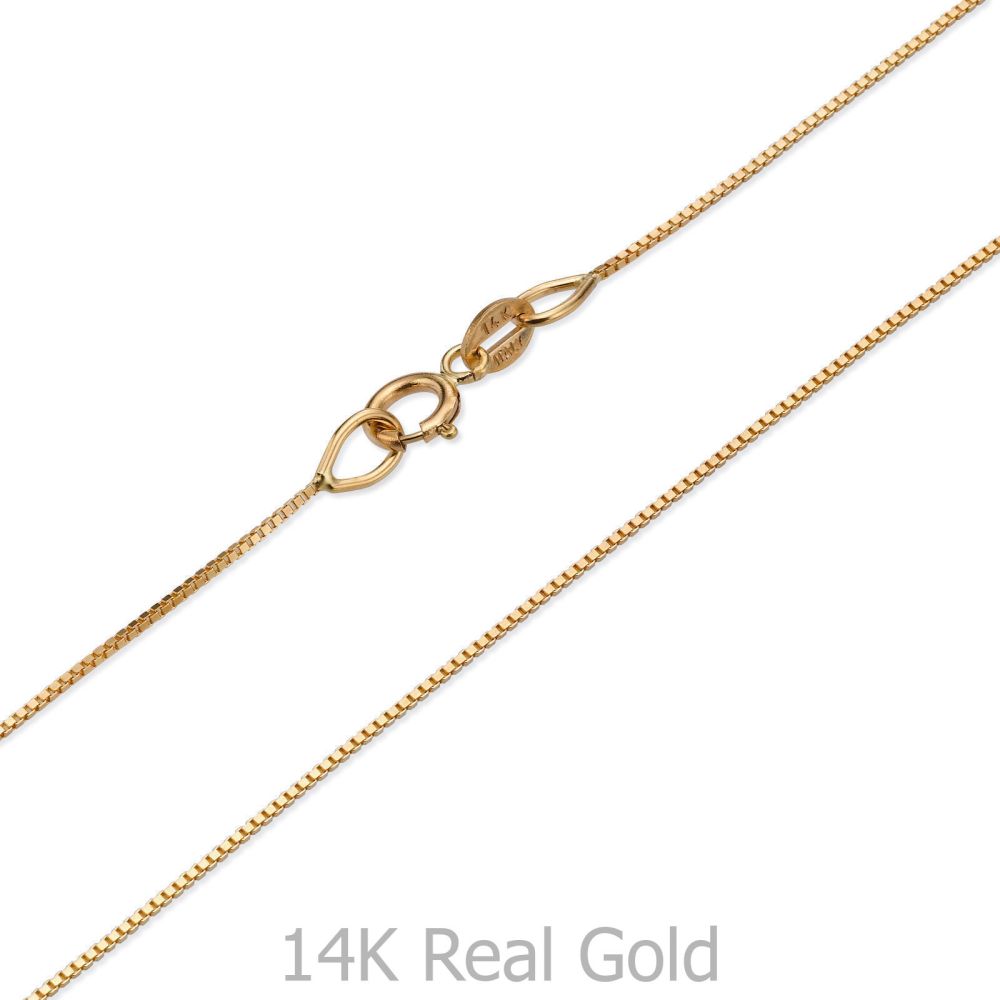 Gold Chains | 14K Yellow Gold Venice Chain Necklace 0.53mm Thick, 17.7