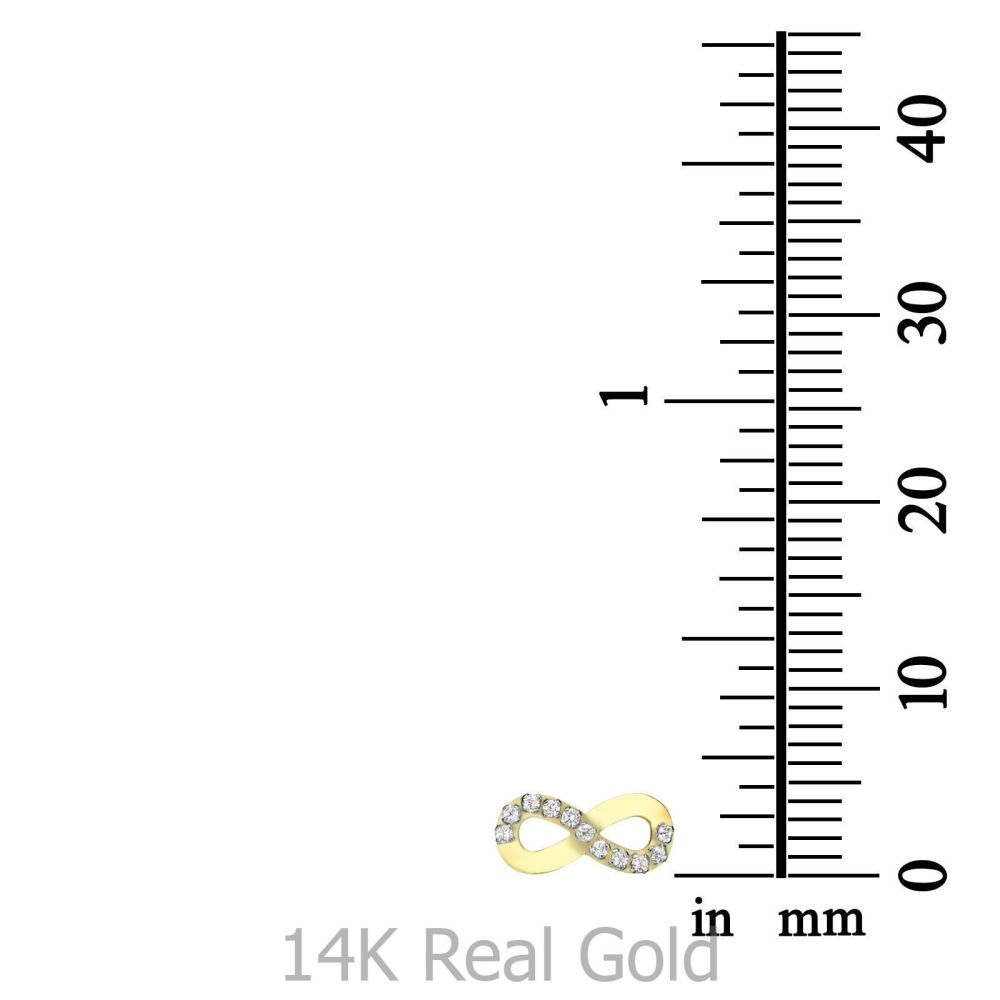 Girl's Jewelry | 14K Yellow Gold Teen's Stud Earrings - Infinite Glamour