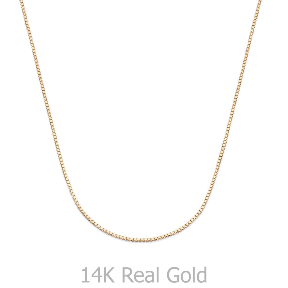 Gold Chains | 14K Yellow Gold Venice Chain Necklace 0.53mm Thick, 16.5