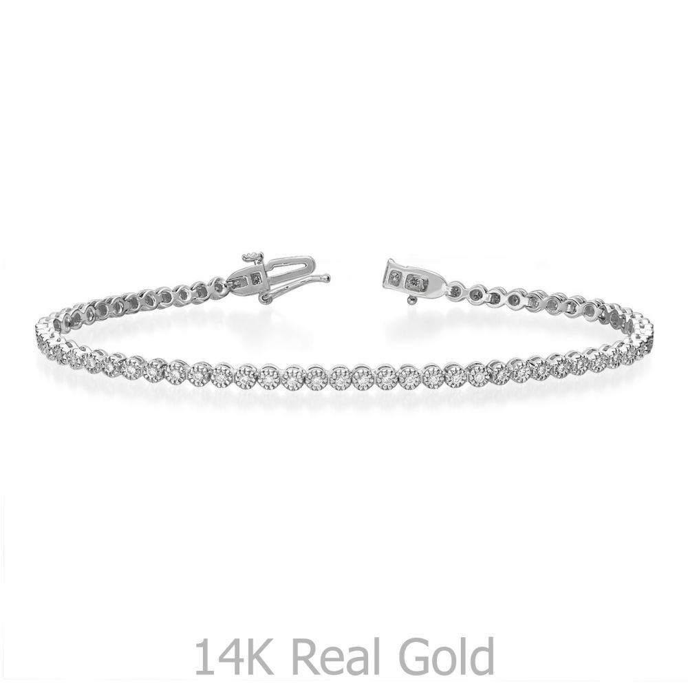 Diamond Jewelry | Diamond Tennis Bracelet in 14K White Gold - Charlotte