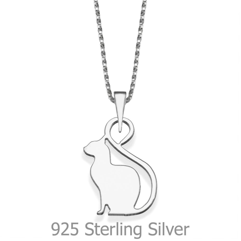 Girl's Jewelry | Pendant and Necklace in 925 Sterling Silver - Kitty Сat