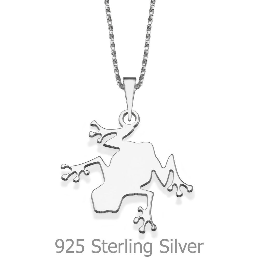 Girl's Jewelry | Pendant and Necklace in 925 Sterling Silver - Froggy the Frog