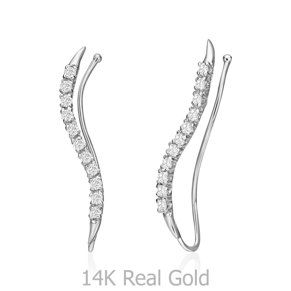 Women’s Gold Jewelry | 14K White Gold Women's Earrings - Cassiopeia