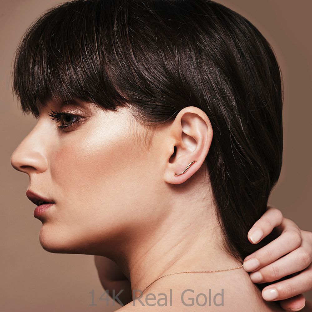 Women’s Gold Jewelry | 14K Yellow Gold Women's Earrings - Lynx