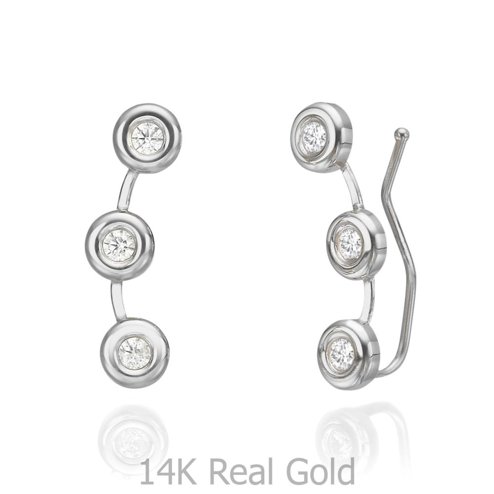 Women’s Gold Jewelry | 14K White Gold Women's Earrings - Tucana