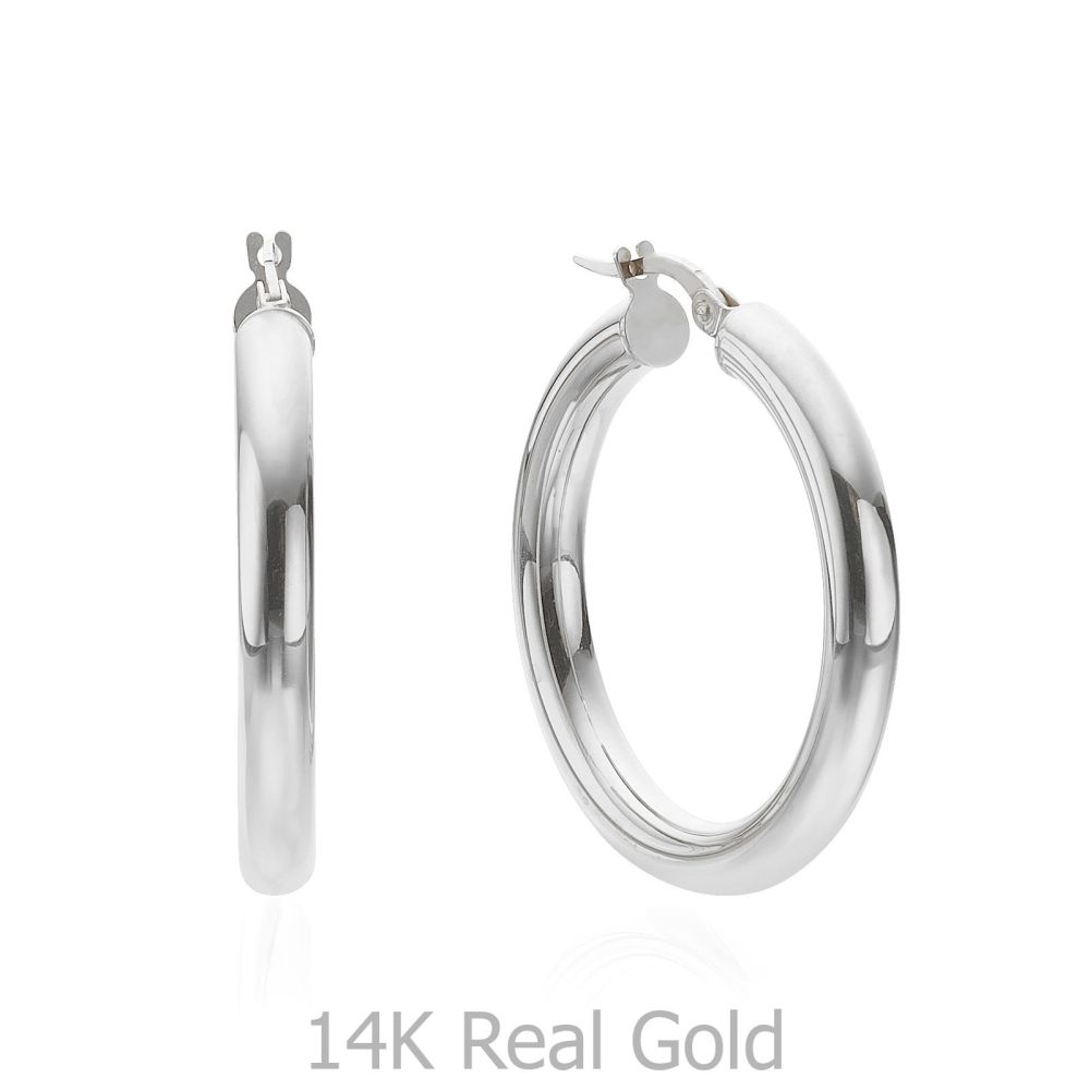 Women’s Gold Jewelry | 14K White Gold Women's Earrings - L