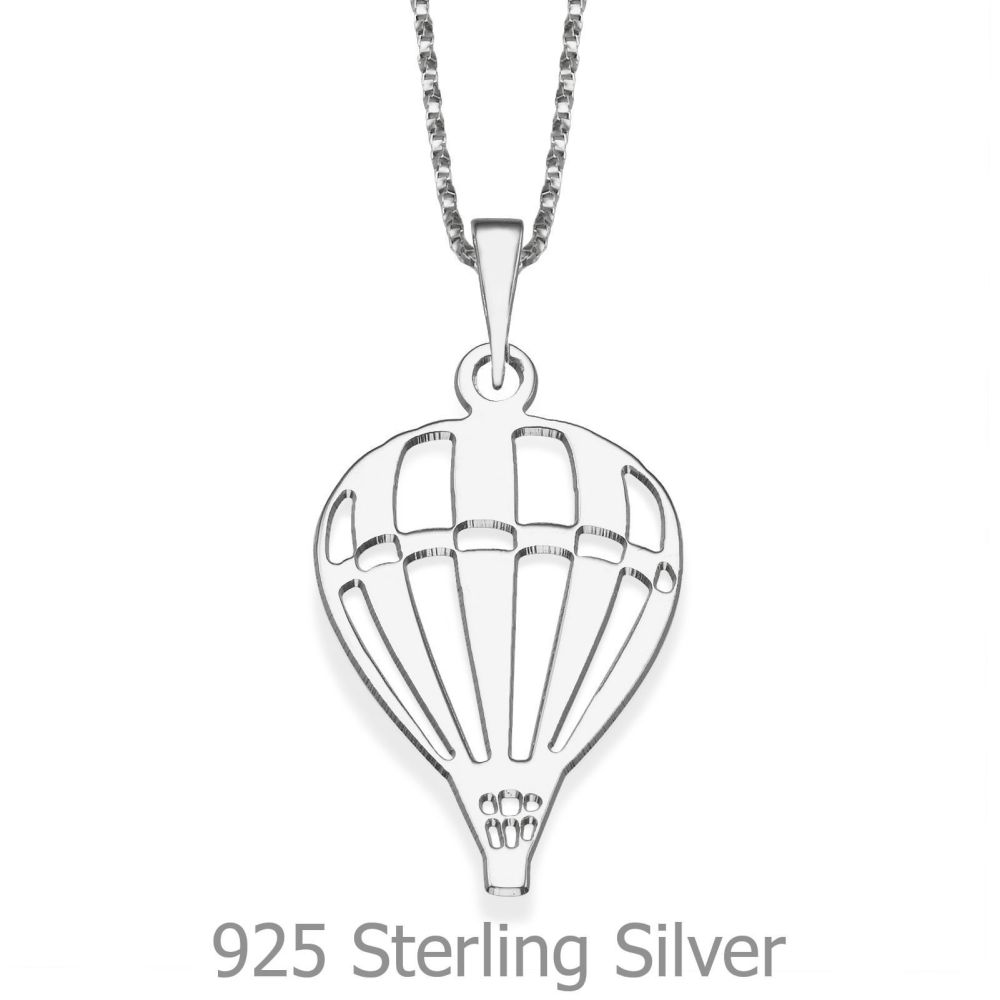 Girl's Jewelry | Pendant and Necklace in 925 Sterling Silver - Hot Air Baloon
