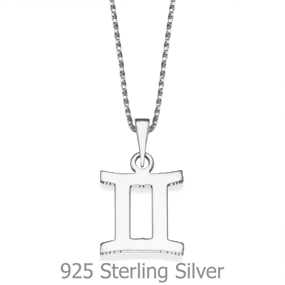 Girl's Jewelry | Pendant and Necklace in 925 Sterling Silver - Gemini