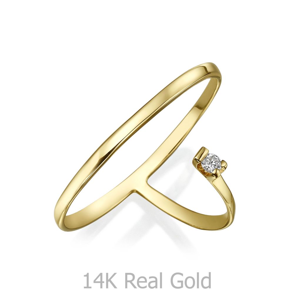 Diamond Jewelry | Diamond Ring in 14K Yellow Gold - Fortuna