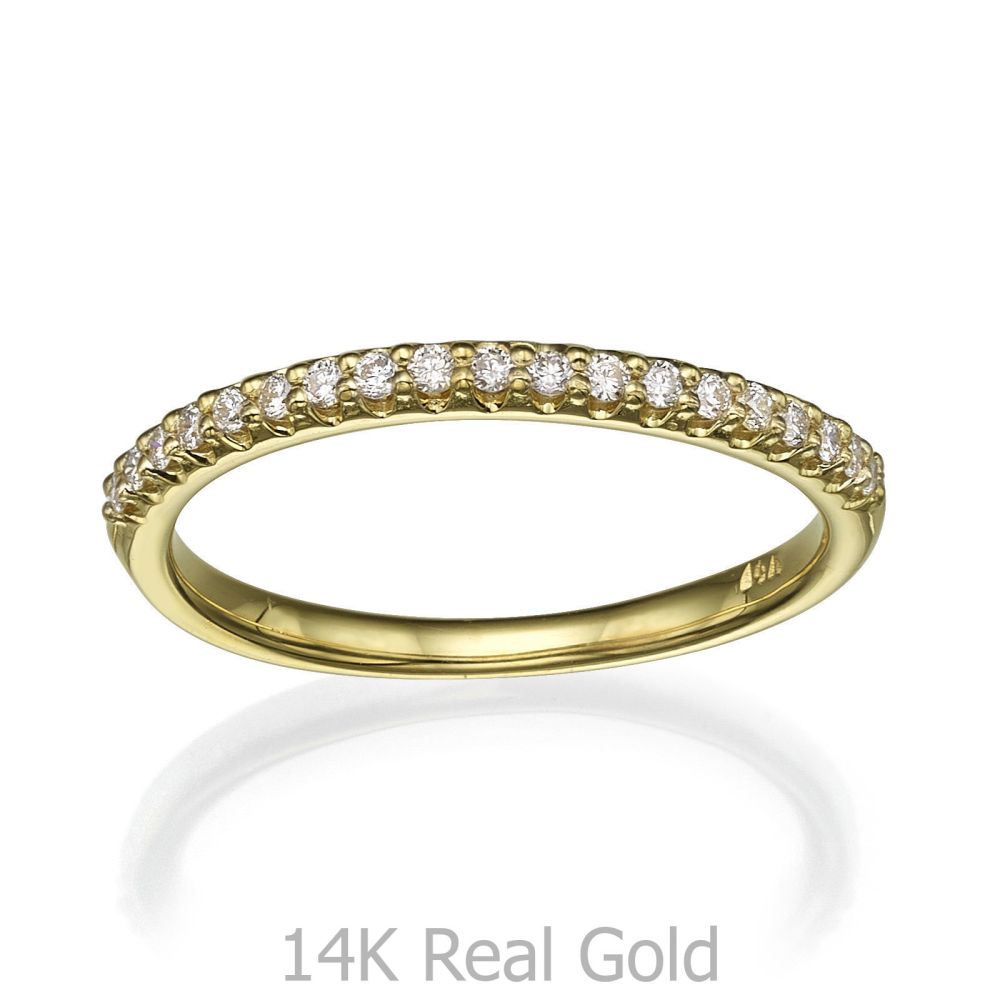 Diamond Jewelry | Diamond Band Ring in 14K Yellow Gold - Princess