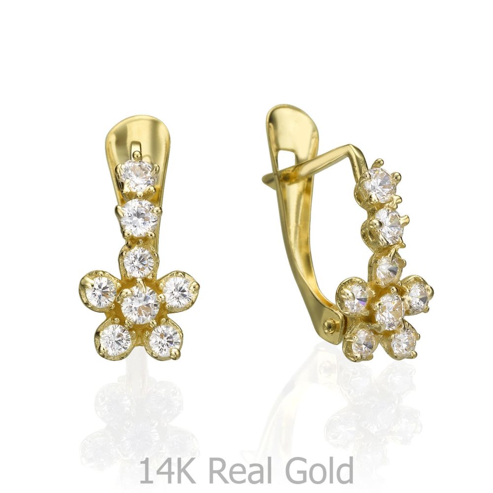 Gold Earrings | 14K Yellow Gold Women's Earrings -