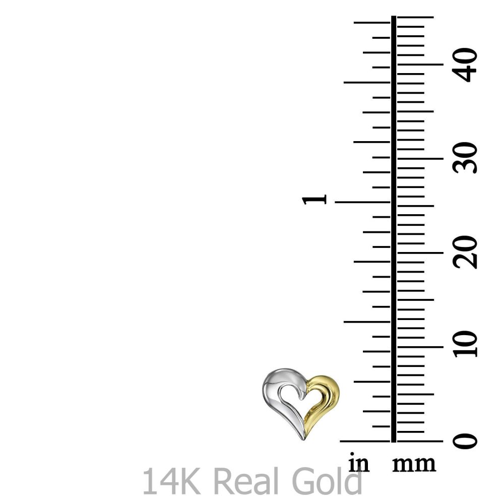 Women’s Gold Jewelry | 14K White & Yellow Gold Women's Earrings - United Heart
