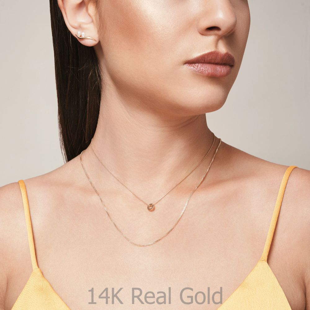 Women’s Gold Jewelry | Pendant and Necklace in 14K Rose Gold - Golden Circle
