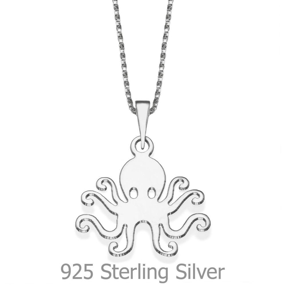 Girl's Jewelry | Pendant and Necklace in 925 Sterling Silver - Oli Octopus