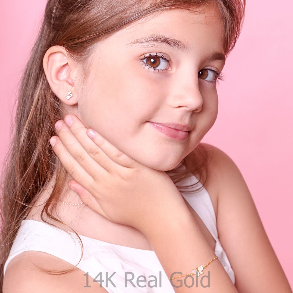 Girl's Jewelry | 14K Gold Girls' Bracelet - Magic Butterfly