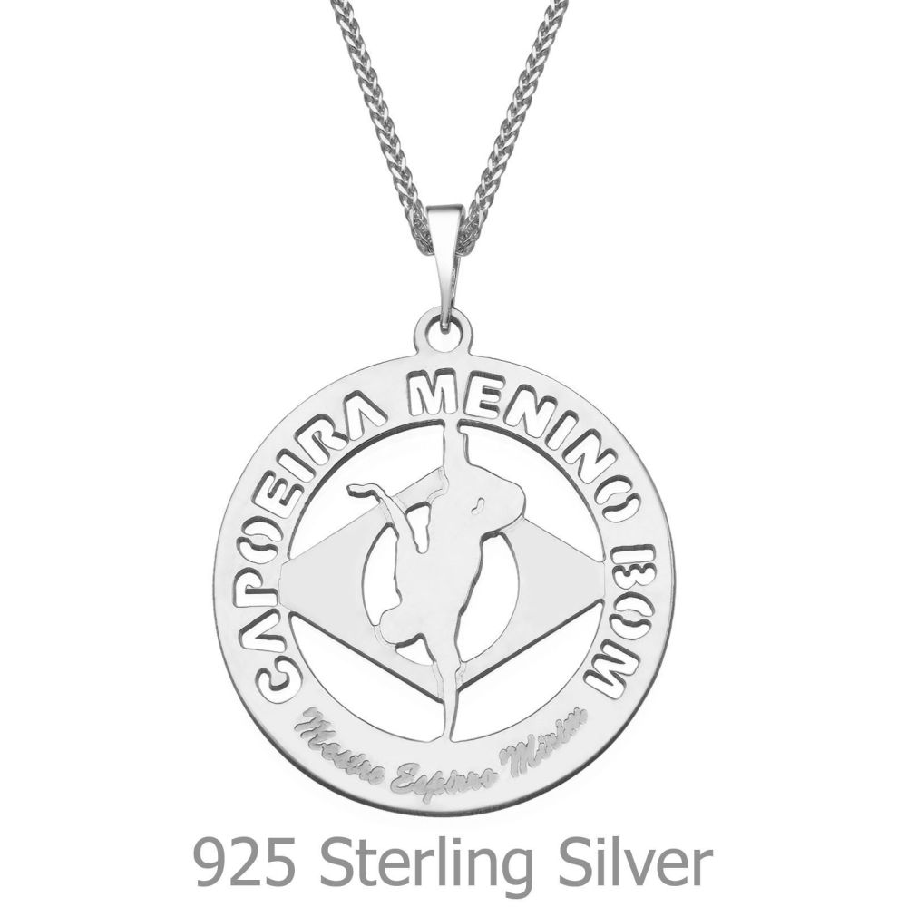 Girl's Jewelry | Pendant and Necklace in 925 Sterling Silver - Capoera Menino Bom