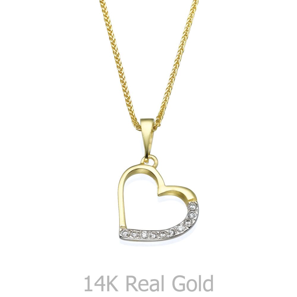 Women’s Gold Jewelry | Gold Pendant - Glittering Heart