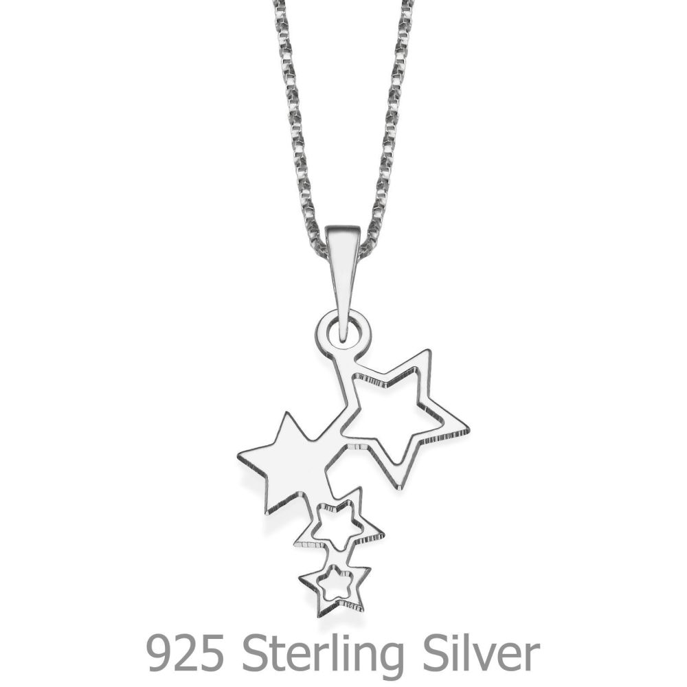 Girl's Jewelry | Pendant and Necklace in 925 Sterling Silver - Starry Night