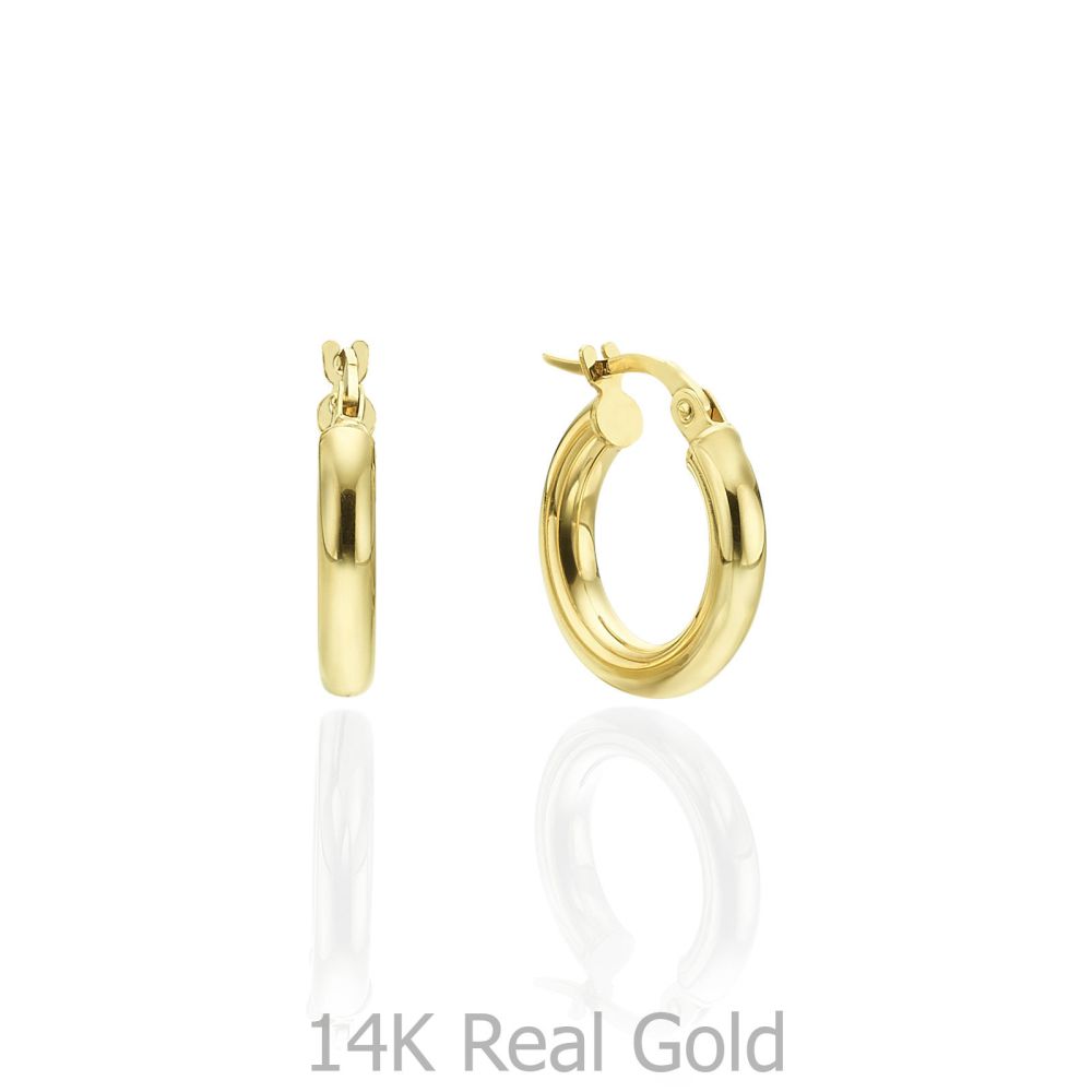 Women’s Gold Jewelry | 14K Yellow Gold Women's Earrings - S