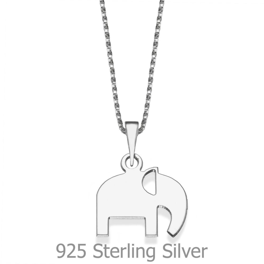 Girl's Jewelry | Pendant and Necklace in 925 Sterling Silver - Eli the Elephant