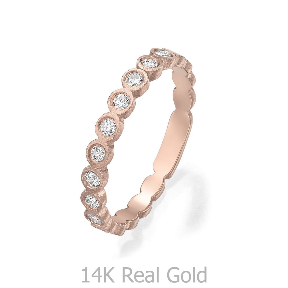Diamond Jewelry | 14K Rose Gold Diamond Ring - Ashley