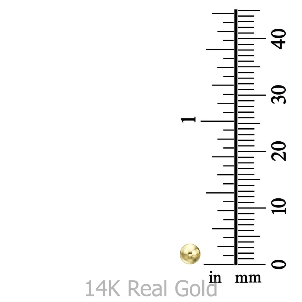 Girl's Jewelry | 14K Yellow Gold Kid's Stud Earrings - Classic Circle - Large