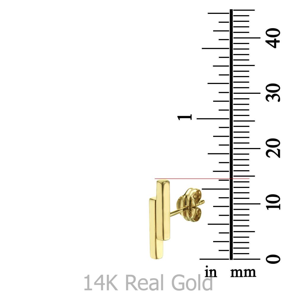 Women’s Gold Jewelry | 14K Yellow Gold Women's Earrings - Golden Brick