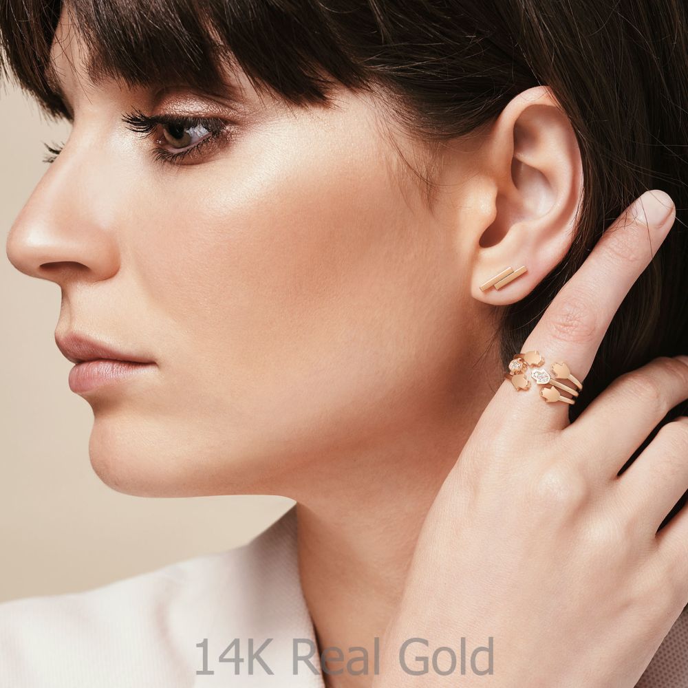 Women’s Gold Jewelry | 14K Yellow Gold Women's Earrings - Golden Brick